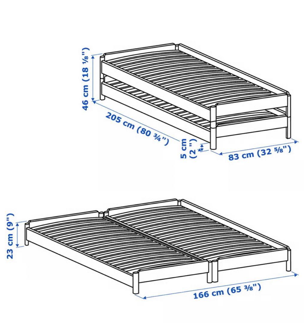 引取希望　IKEA UTÅKER ウトーケルベッドフレーム&マットレス