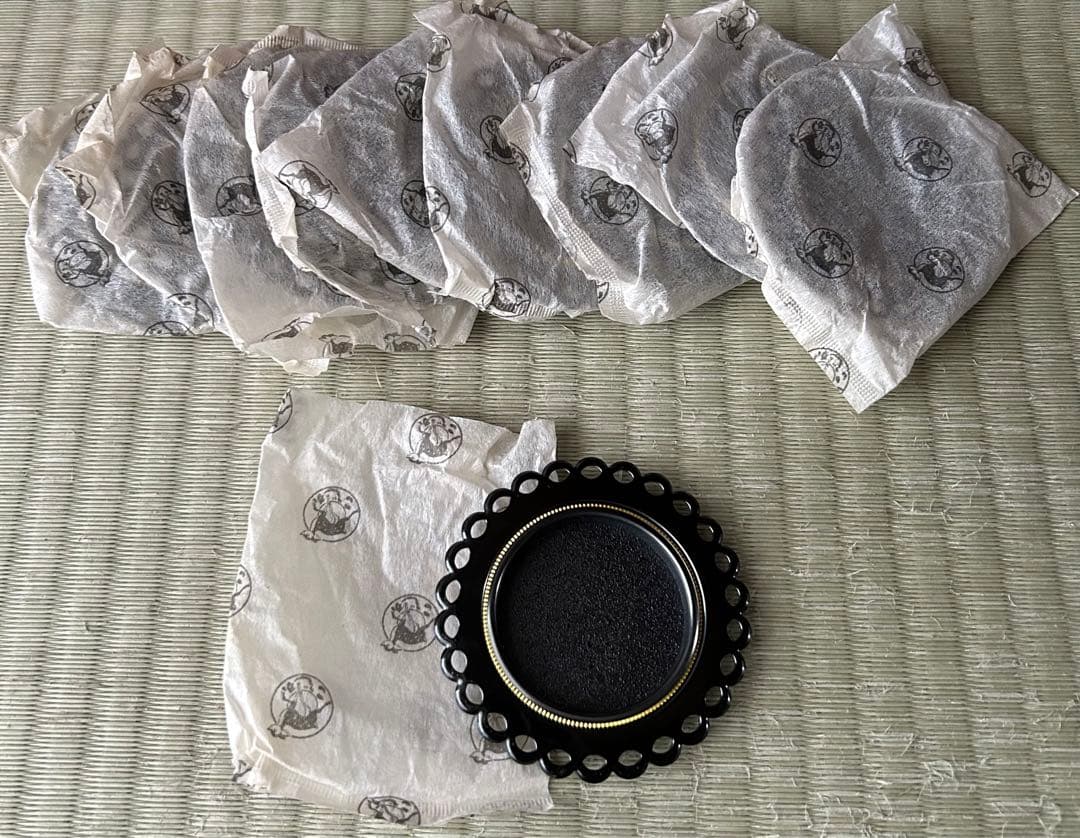 【1】【襖 引き手】こじか印 虫喰い 黒 10個