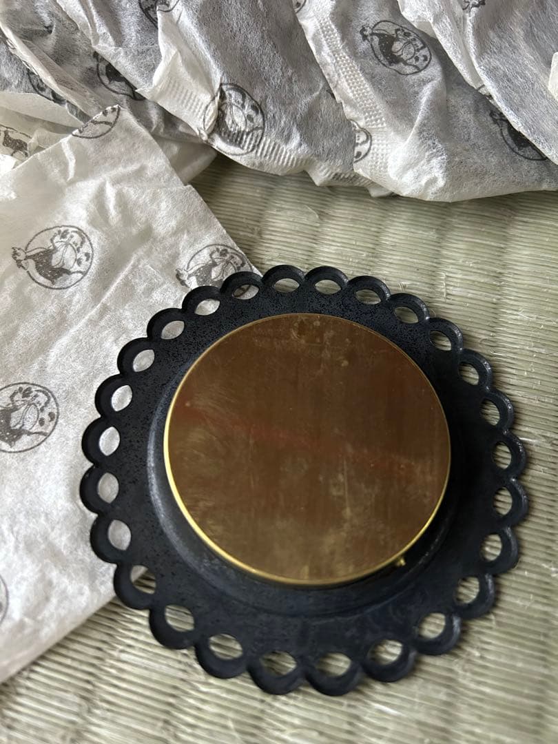 【1】【襖 引き手】こじか印 虫喰い 黒 10個