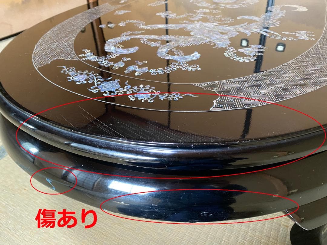 螺鈿細工の座卓