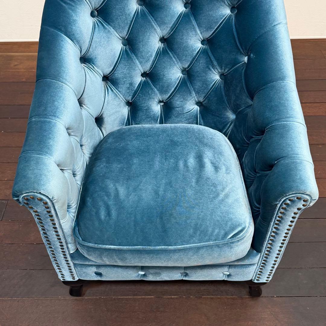 H112K55 VINCENT チェスターフィールド 1人掛けソファ