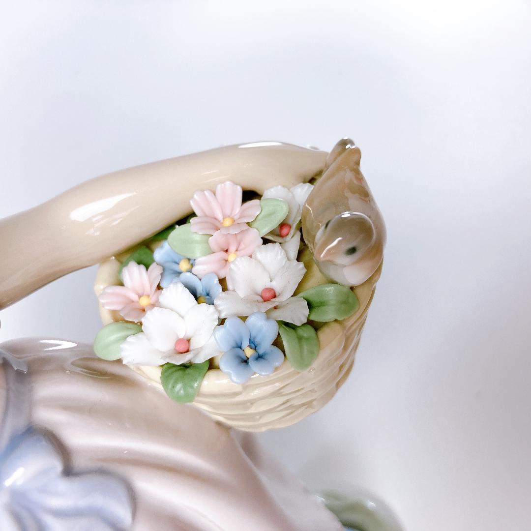 リヤドロ LIADRO 可愛いお友達 少女・小鳥・花・バスケット　|2617|