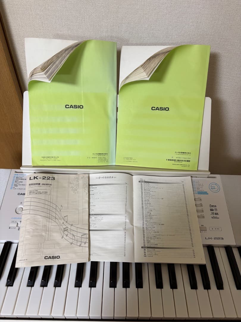 【3点セット】CASIO LK-223 電子キーボード (スタンド・椅子付き)