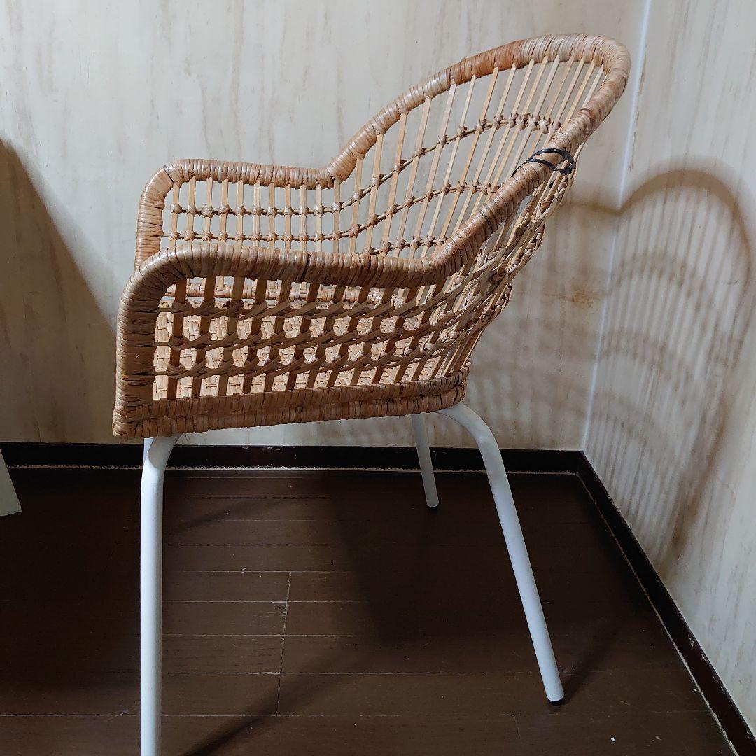 IKEA ナチュラルラタン アームチェア