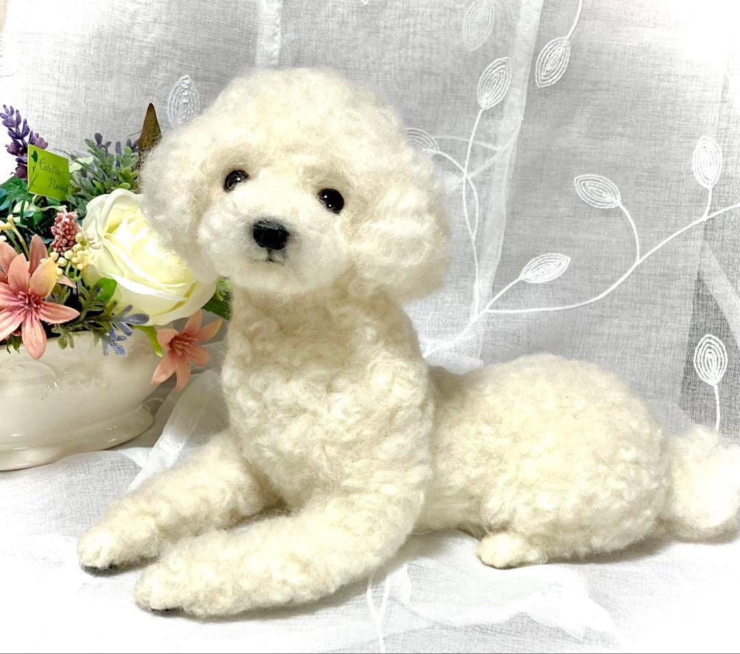 羊毛フェルト トイプードル 大きめ ハンドメイド - メルカリ