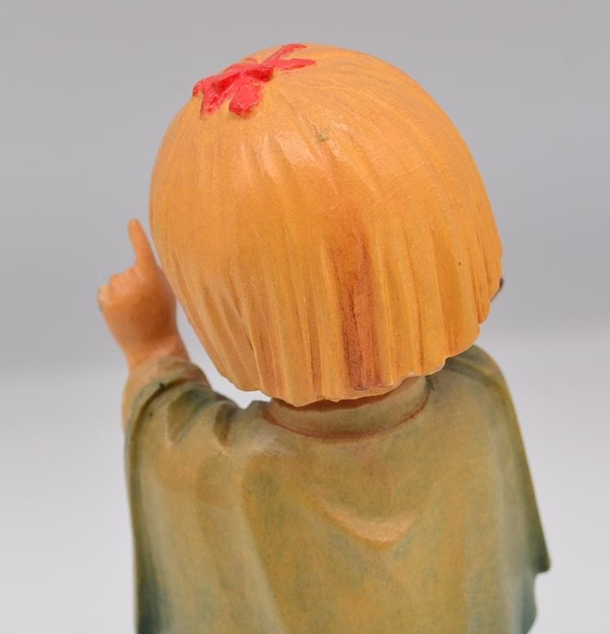 動物と話す　アンリ　ANRI　サラケイ　木彫り人形　15ｃｍ　ご成約済み