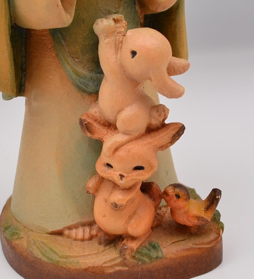 動物と話す　アンリ　ANRI　サラケイ　木彫り人形　15ｃｍ　ご成約済み