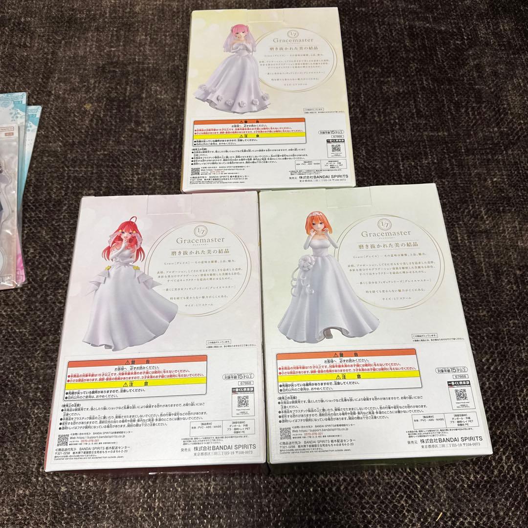 五等分の花嫁　グレイスマスター フィギュア 一花、四葉、五月、アクスタセット