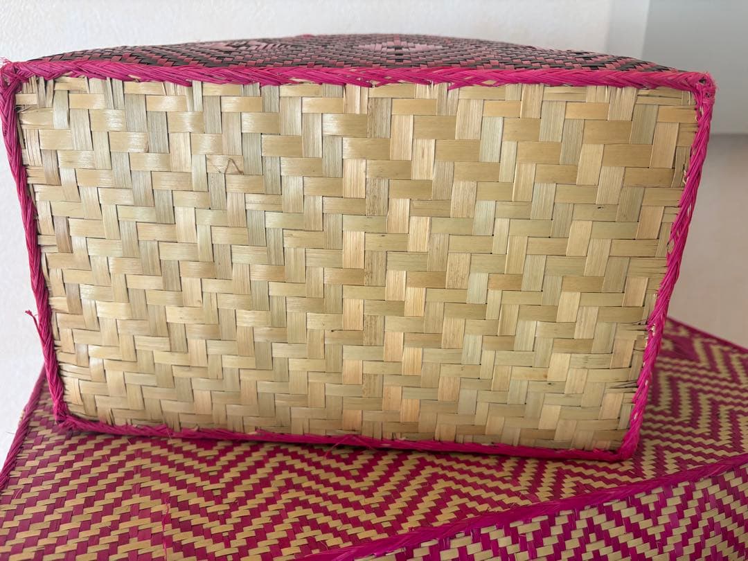ピンク系収納ボックス２点セット ソカシ かごバスケット インテリア