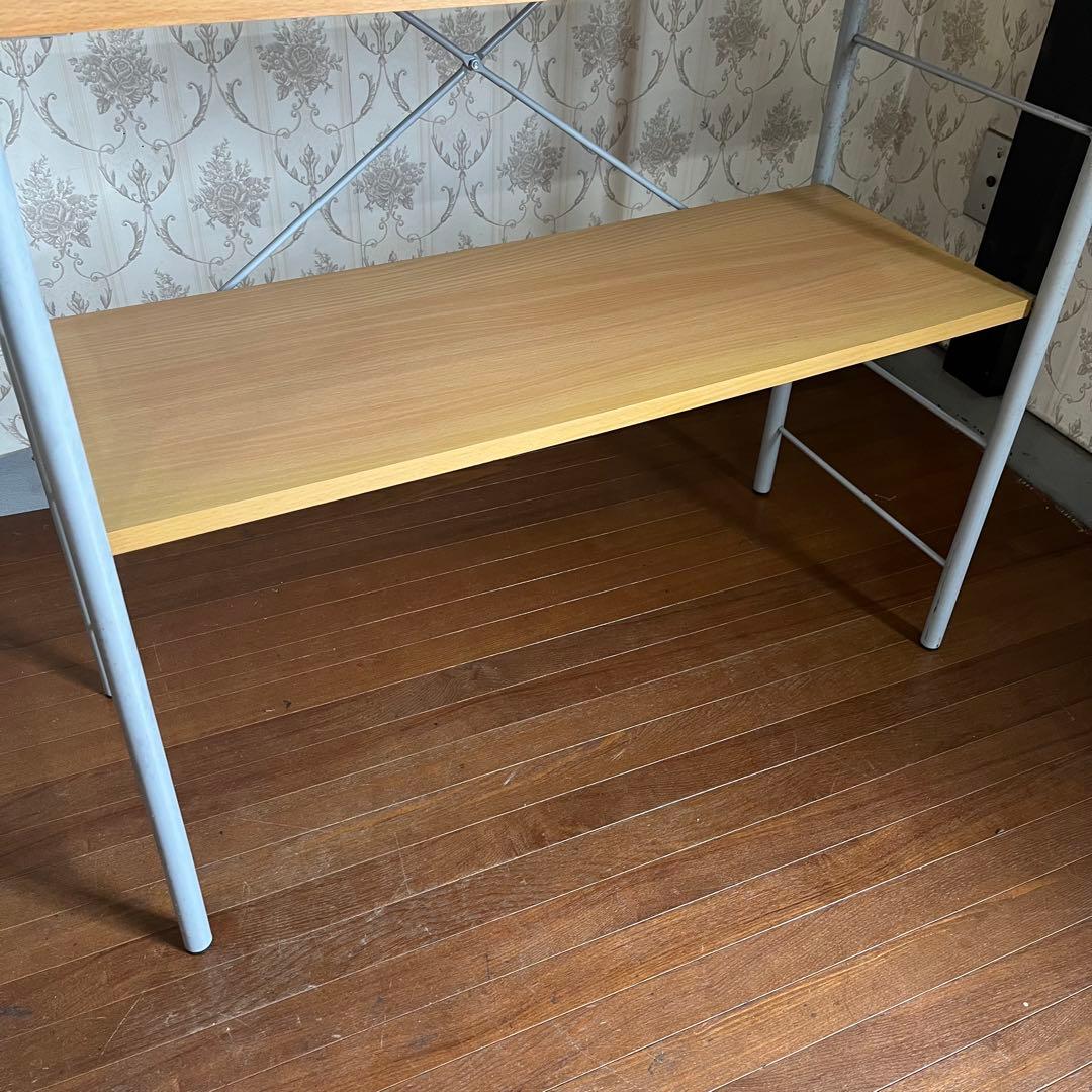 【中古品】アイアンフレーム ユニットシェルフ オープンラック 飾り棚 木天板