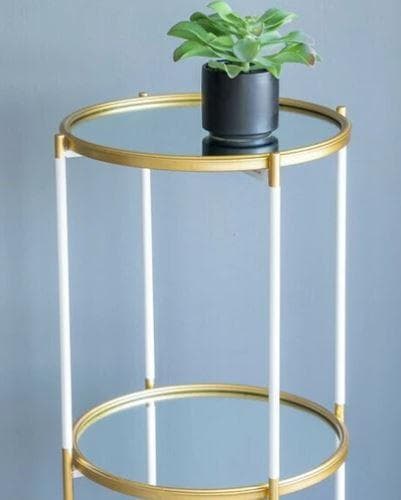花台 フラワースタンド シェルフ サイドテーブル 円形 モダン AN-80286