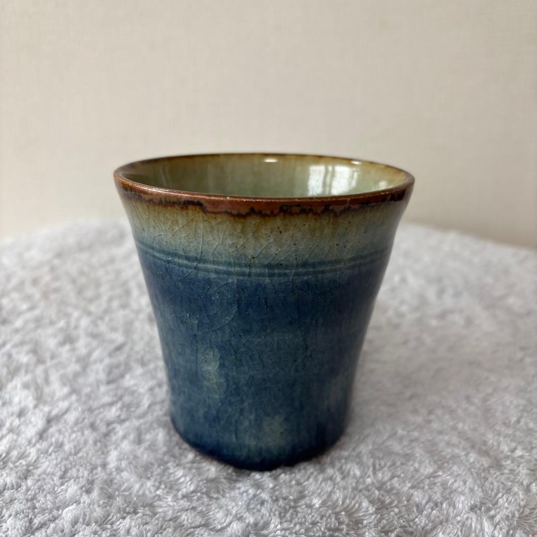 温泉津焼【森山窯※森山雅夫】 瑠璃釉マグカップ 民藝 - メルカリ