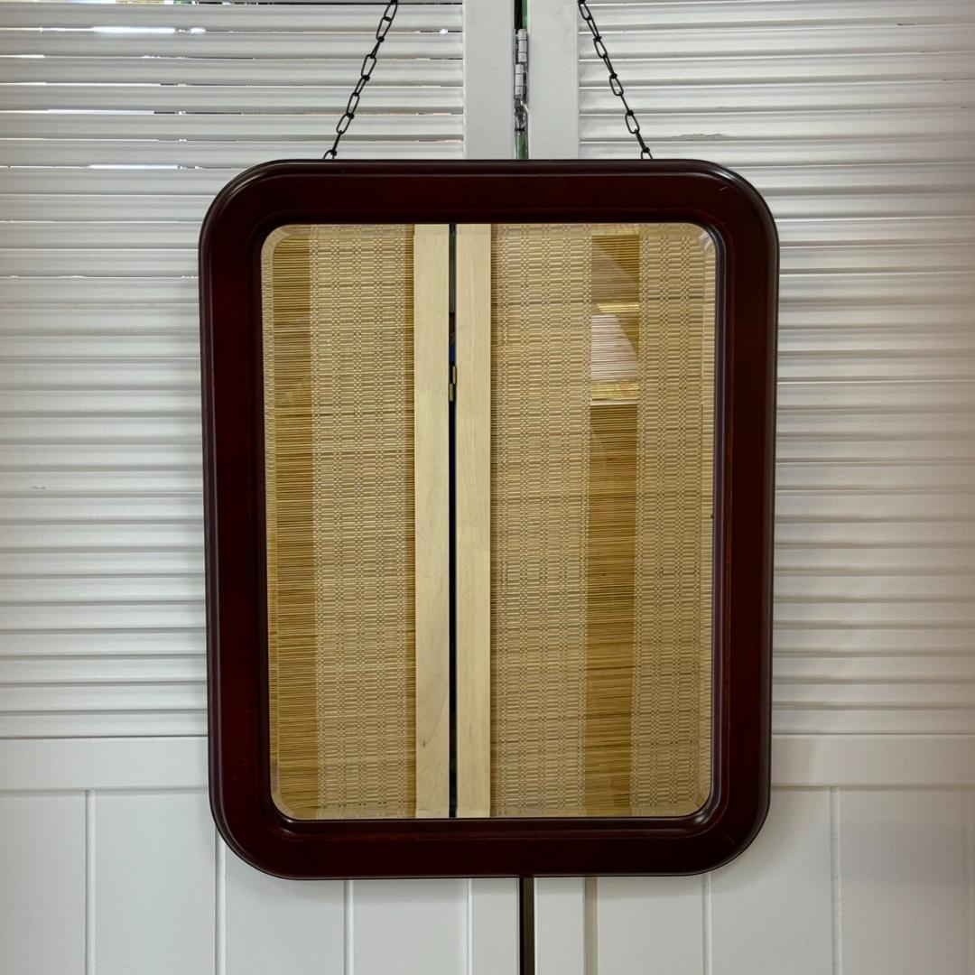 ★karimoku オールドカリモク ウォールミラーA9085 レトロ 壁掛け鏡