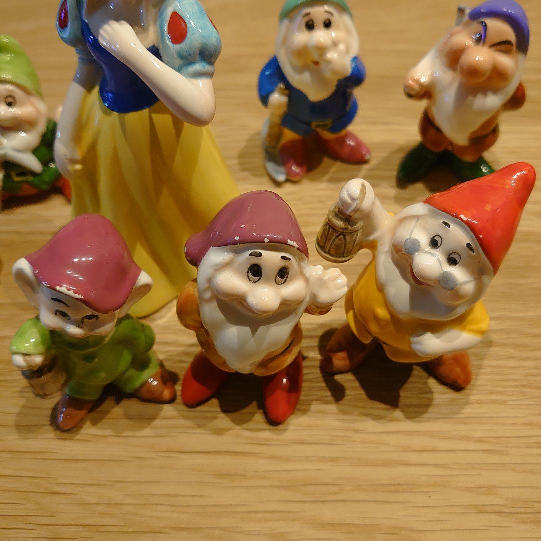 白雪姫と七人の小人 陶器 置物 東京ディズニーランド 白雪姫 7人の小人