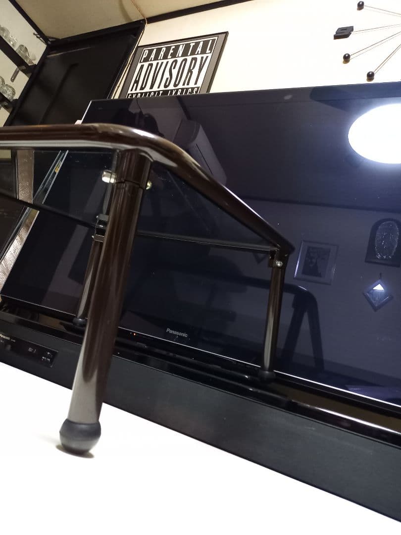 レア　1980s　ポストモダン　ボール脚　チョコレート　メタル　ガラス　テーブル