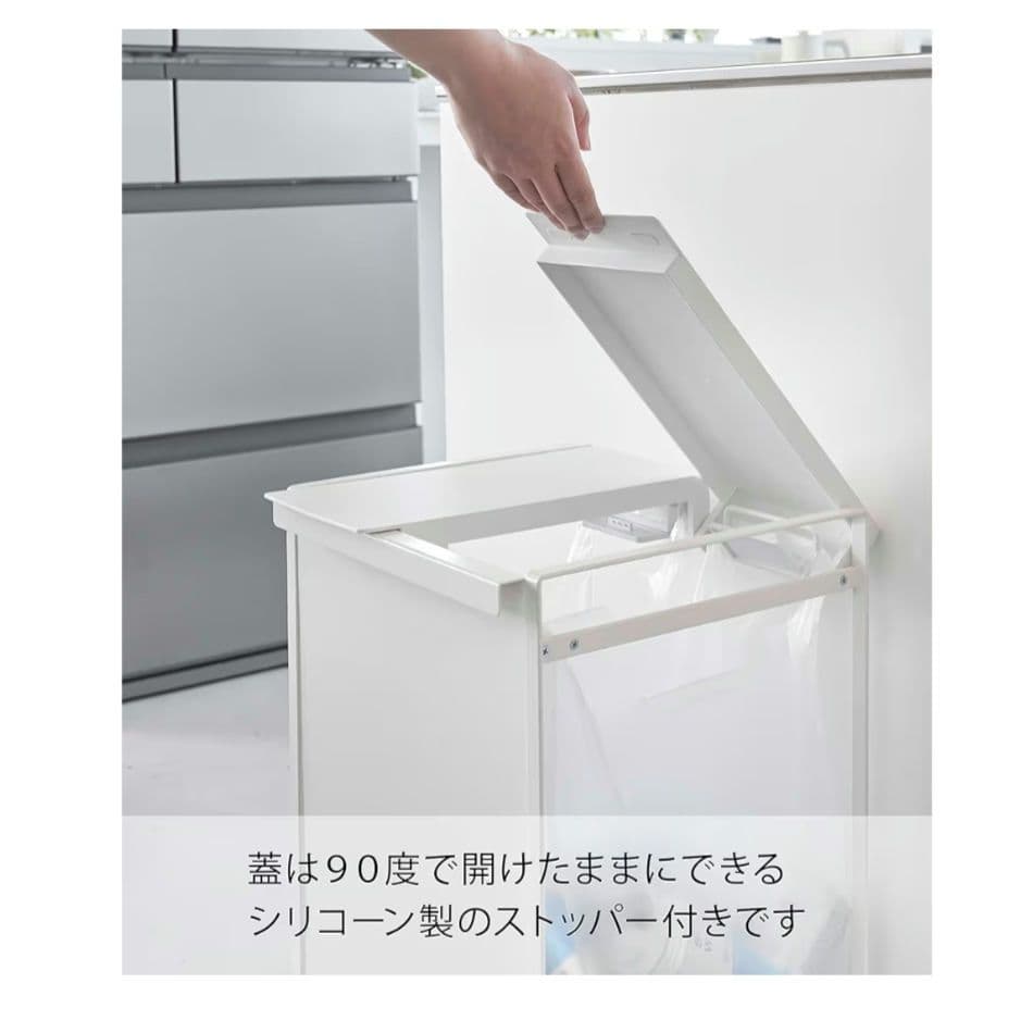 目隠し分別ダストワゴン 蓋付き 2分別 山崎実業 タワー Tower ゴミ箱