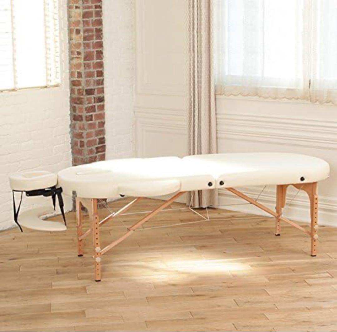 折りたたみ マッサージベッド UU-006 木製・有孔 アイボリー