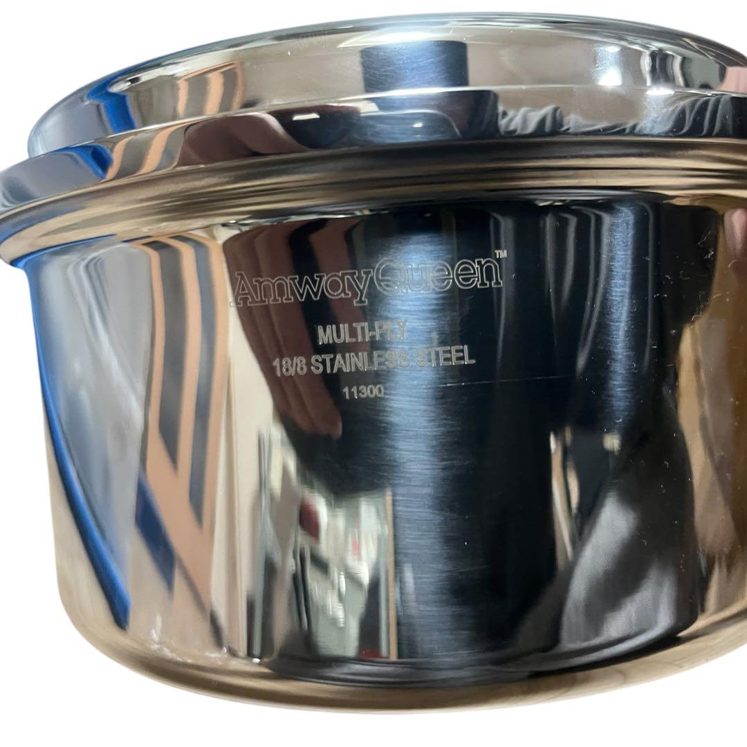 ほぼ新品 Amway Queen 大ソースパン ステンレス 鍋 IH対応