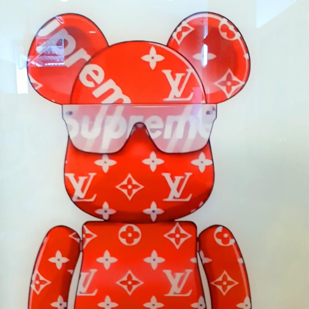 特殊ミラーアート ベアブリック Louis Vuitton Supreme - メルカリ