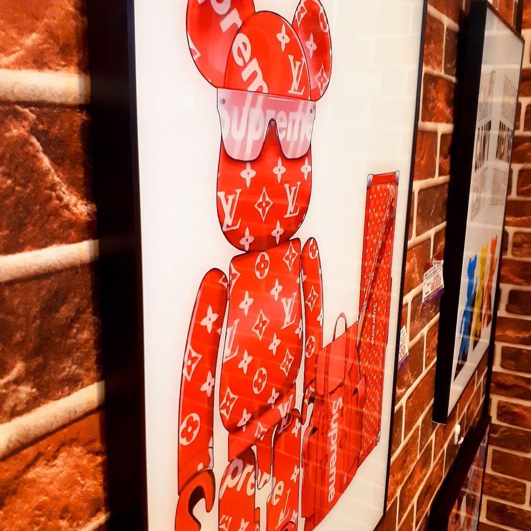 特殊ミラーアート ベアブリック Louis Vuitton Supreme - メルカリ