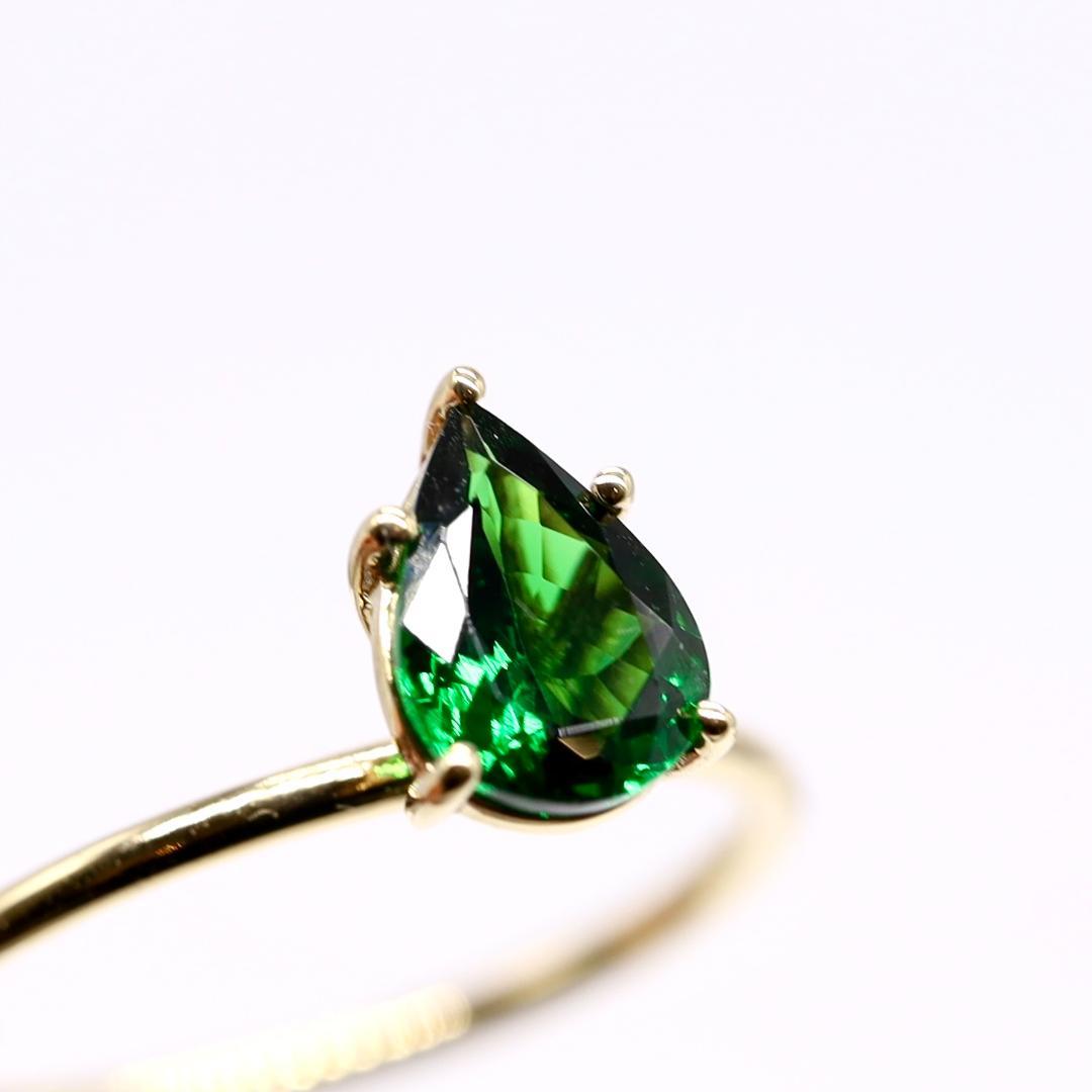 【天然グリーンガーネット】リング 0.99cts ルース 宝石