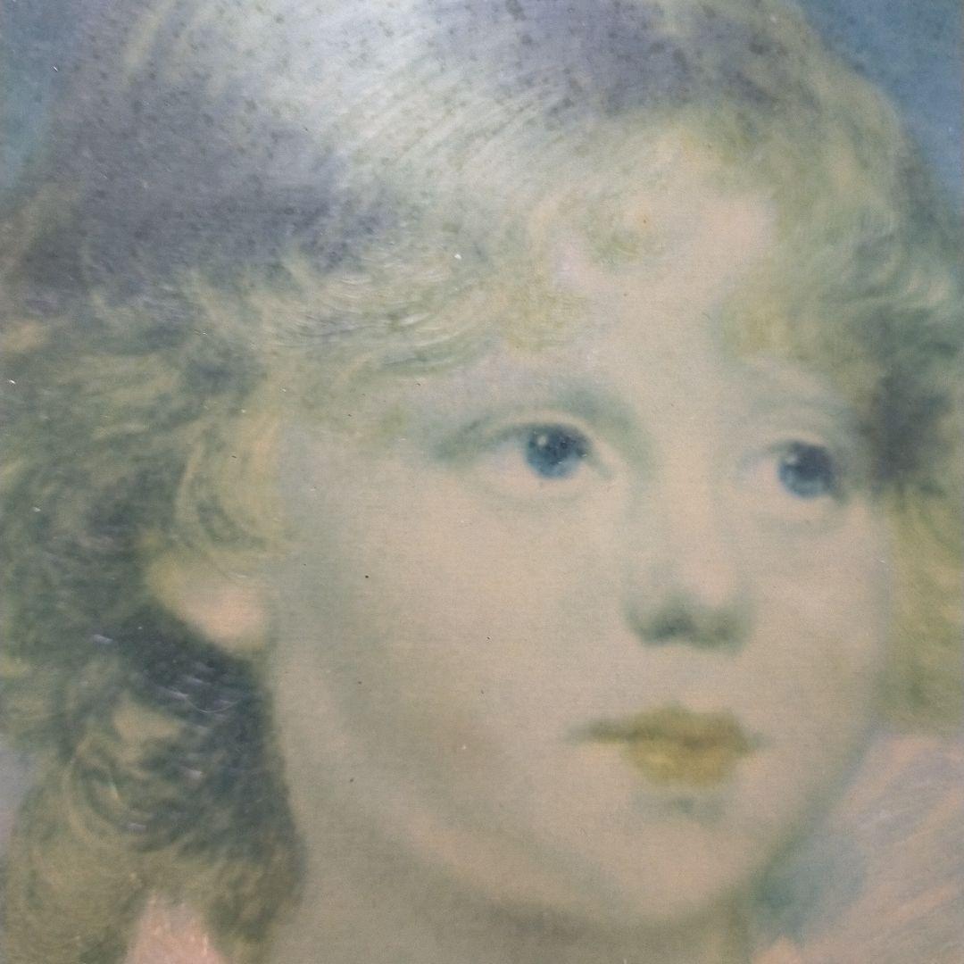 マスター・シンプソン　犬を連れた少年　複製画　木製額縁付き　ガラス