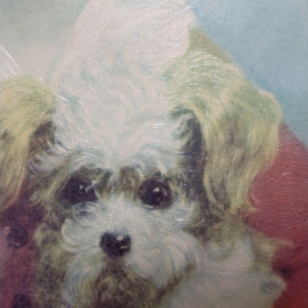 マスター・シンプソン　犬を連れた少年　複製画　木製額縁付き　ガラス