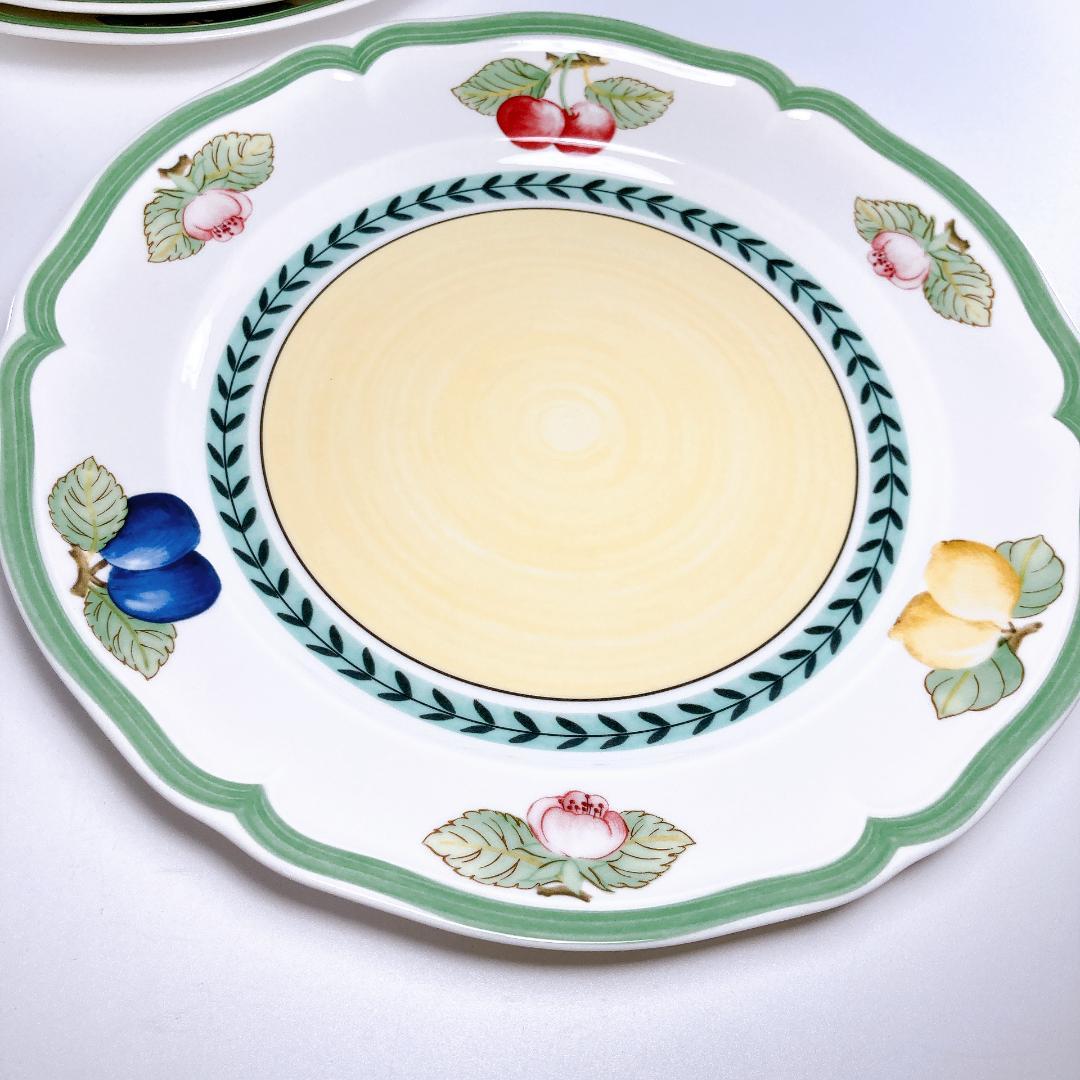 ビレロイ＆ボッホ フレンチガーデン 27㎝ プレート 4枚　|3823|