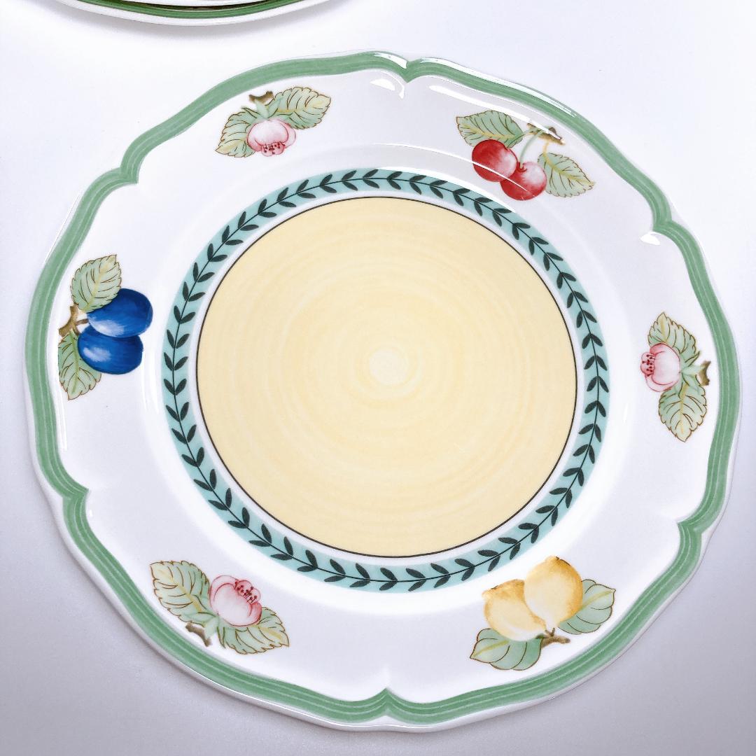 ビレロイ＆ボッホ フレンチガーデン 27㎝ プレート 4枚　|3823|