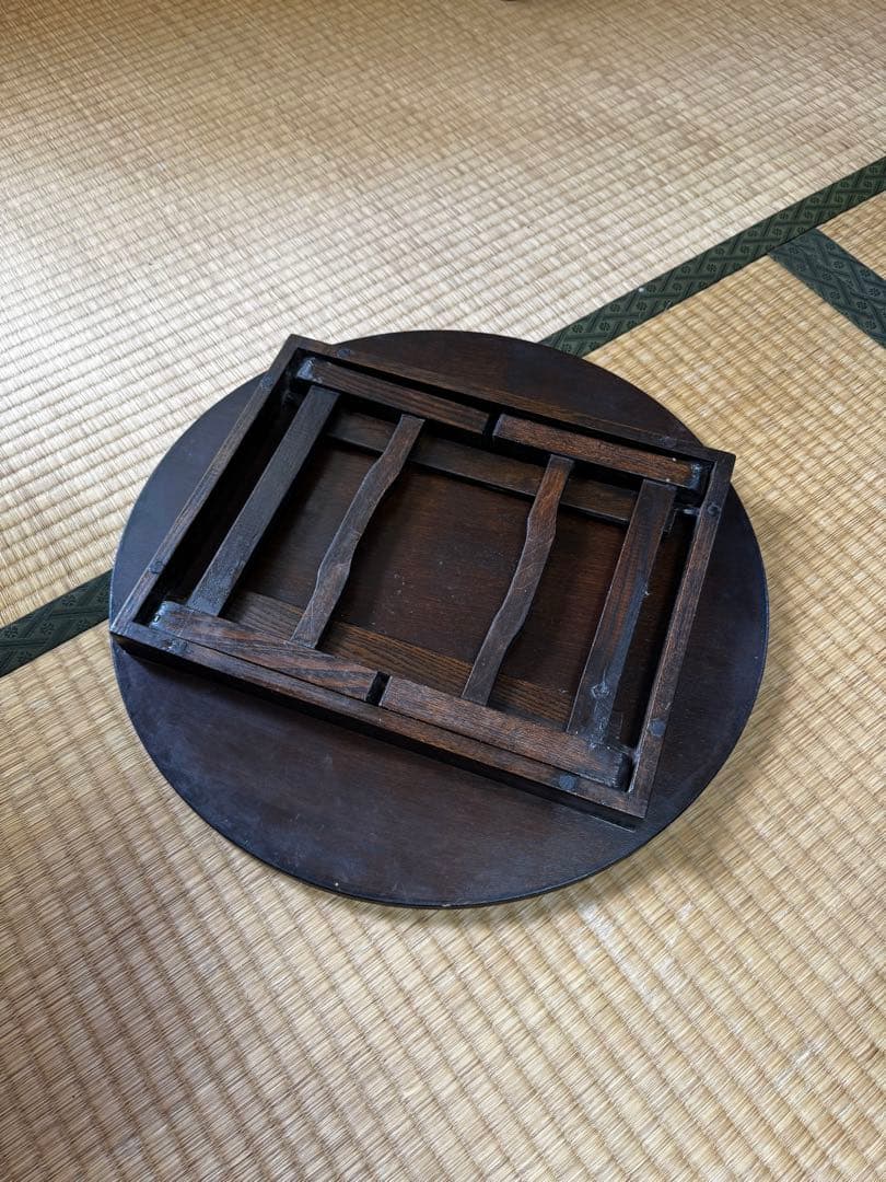 【激レア・希少・極小サイズ】古道具の風合いを楽しむミニちゃぶ台（直径42cm）