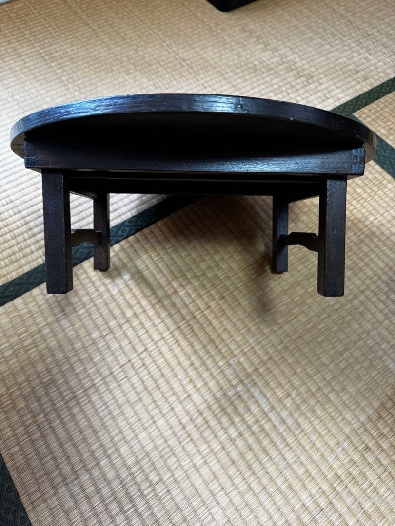 【激レア・希少・極小サイズ】古道具の風合いを楽しむミニちゃぶ台（直径42cm）
