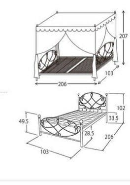 要問い合せ♥️癒しのお姫様ベッド♥️天蓋付きベッド　ベッド　シングル　セミダブル
