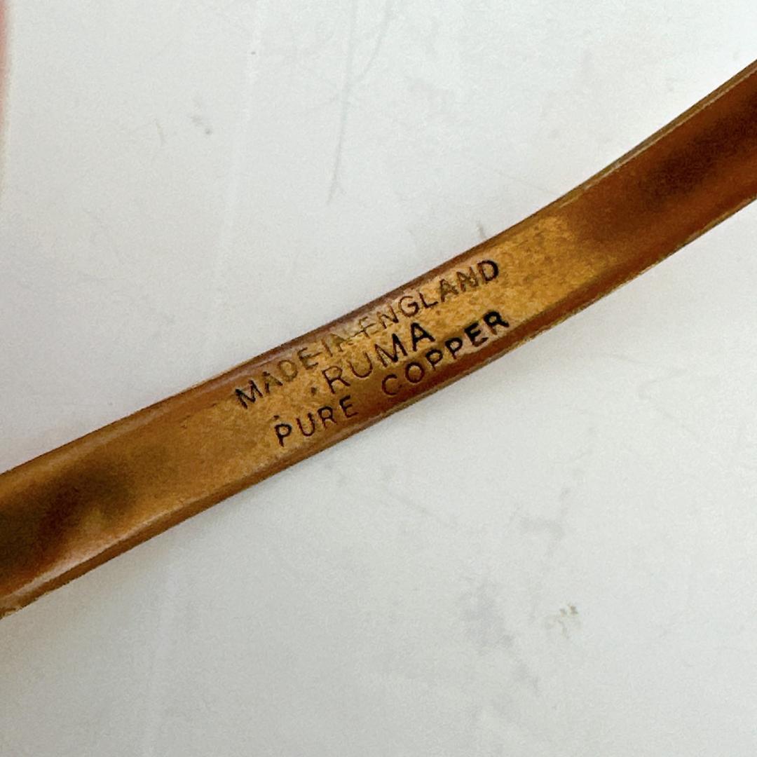 ヴィンテージブローチ RUMAブロンズバングル アクセサリー ブレスレット