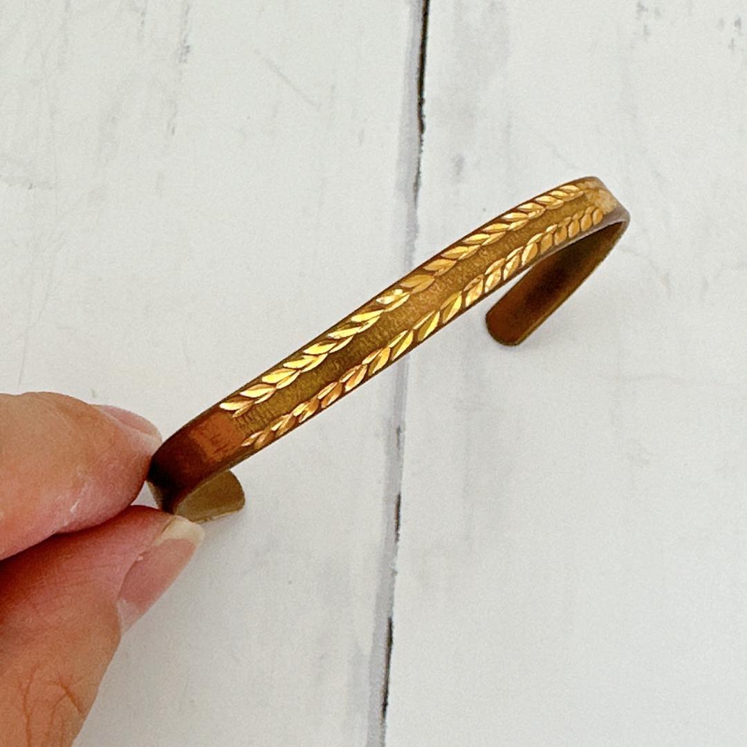 ヴィンテージブローチ RUMAブロンズバングル アクセサリー ブレスレット