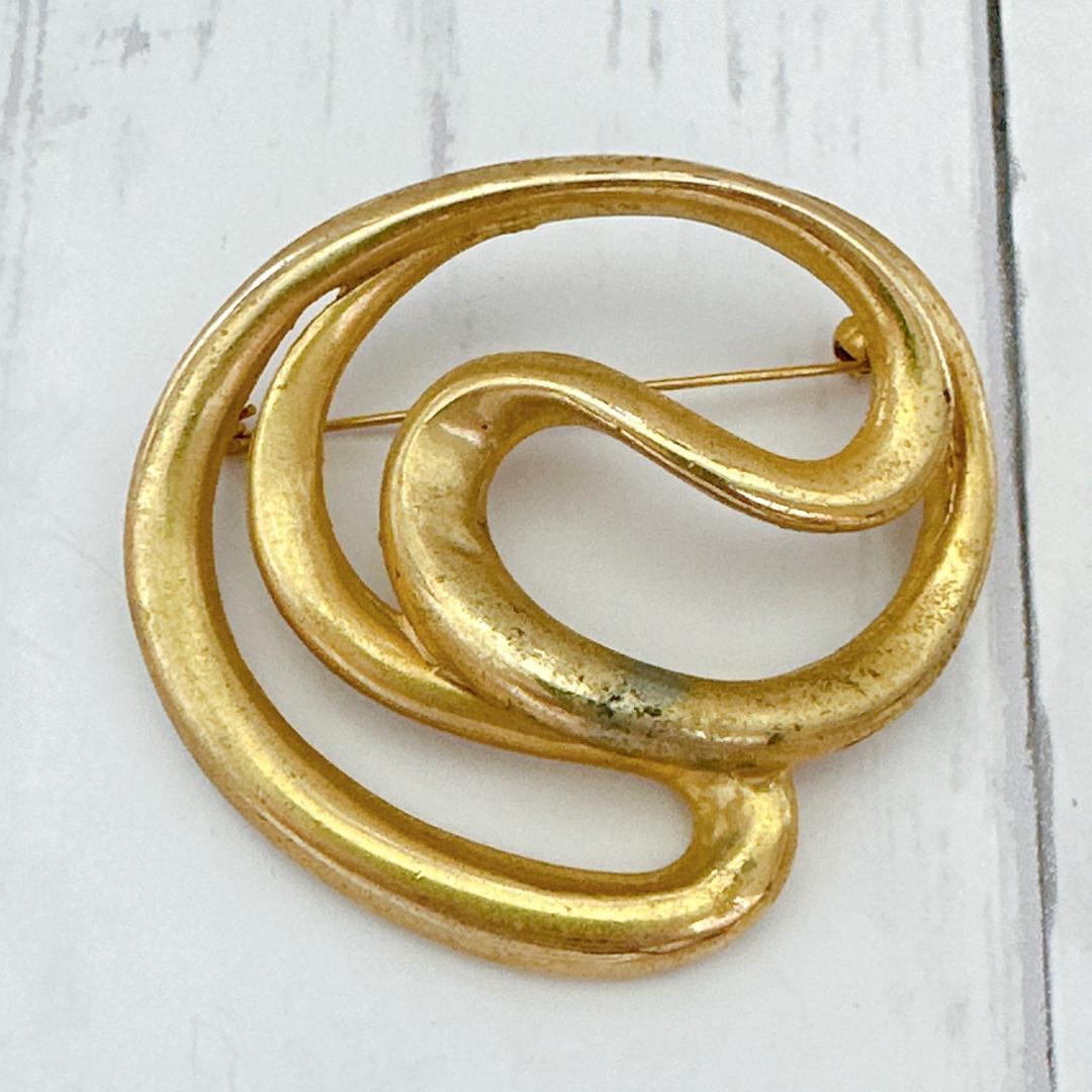 ヴィンテージブローチ RUMAブロンズバングル アクセサリー ブレスレット