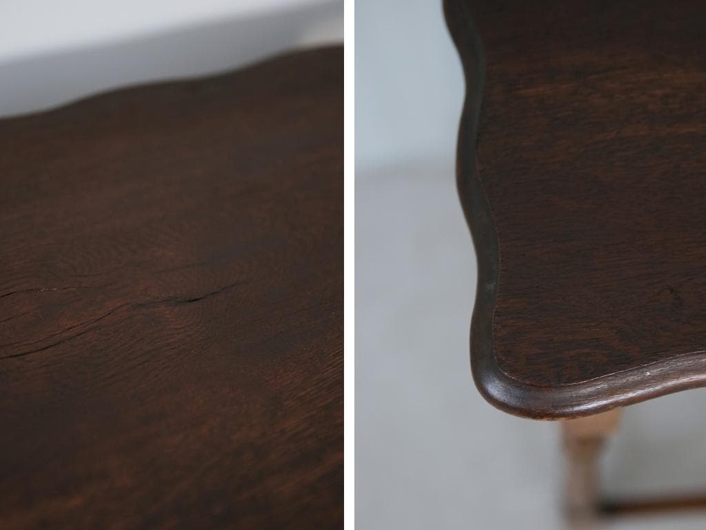 英国アンティーク木製サイドテーブル/オケージョナル机/飾り棚/花台(91-176