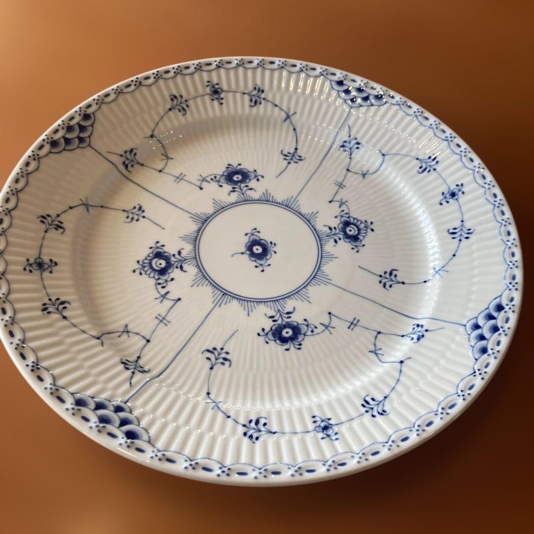 ロイヤルコペンハーゲン ブルーフルーテッド 大皿 27cm 1級品 未使用