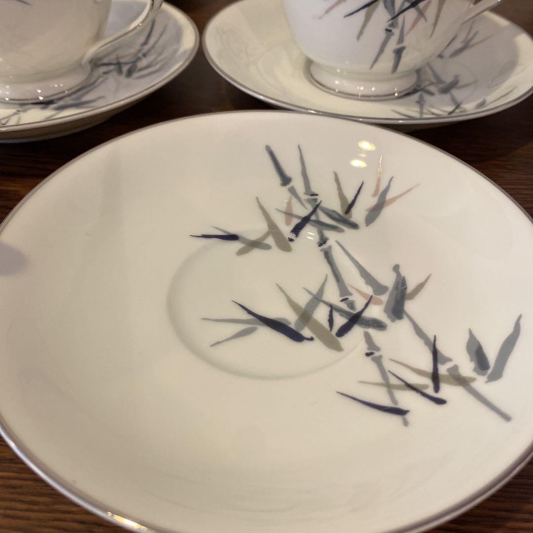 稀少品　ノリタケ　ティーセット　23ピース 　竹文　銀彩　レトロ　アンティーク