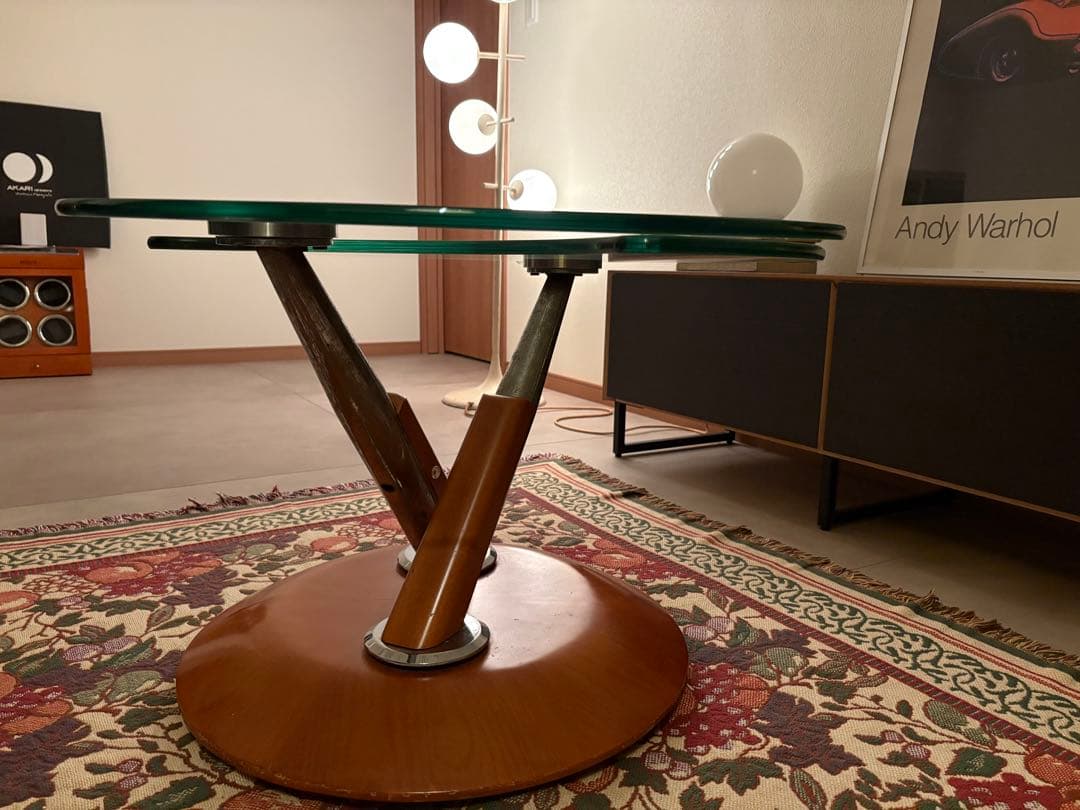 Ronald Schmitt ロナルドシュミット ガラステーブル　もも