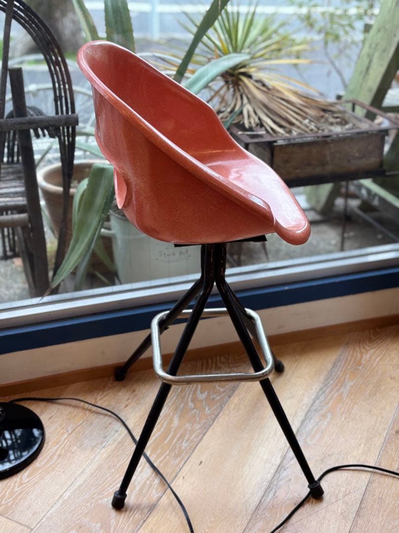 ◇1960s mid century◇ Joal社 オレンジ スツール ①