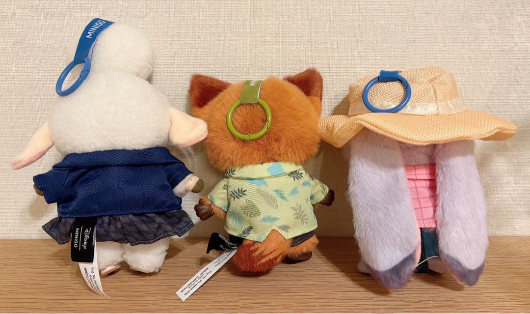 MINISO ズートピア ニック ジュディ ベルウェザー ぬいぐるみ3点セット
