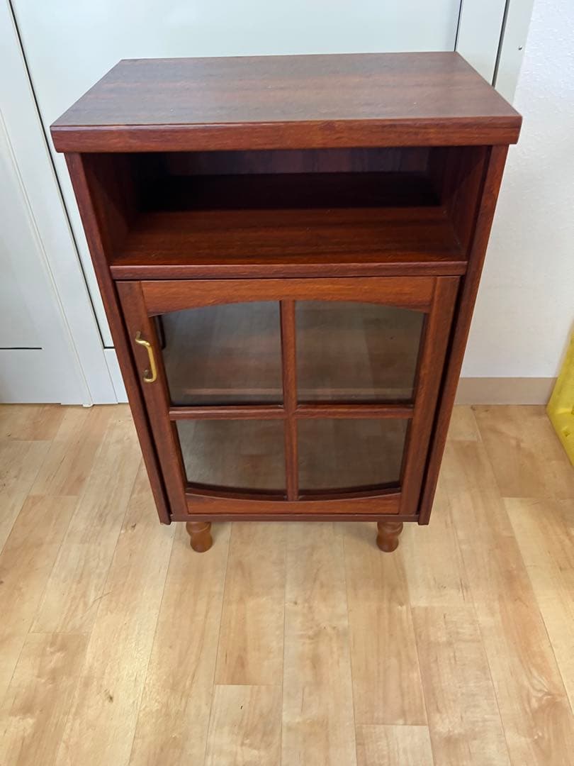 【昭和レトロ】サイドキャビネット　ガラスキャビネット　チェスト　アンティーク