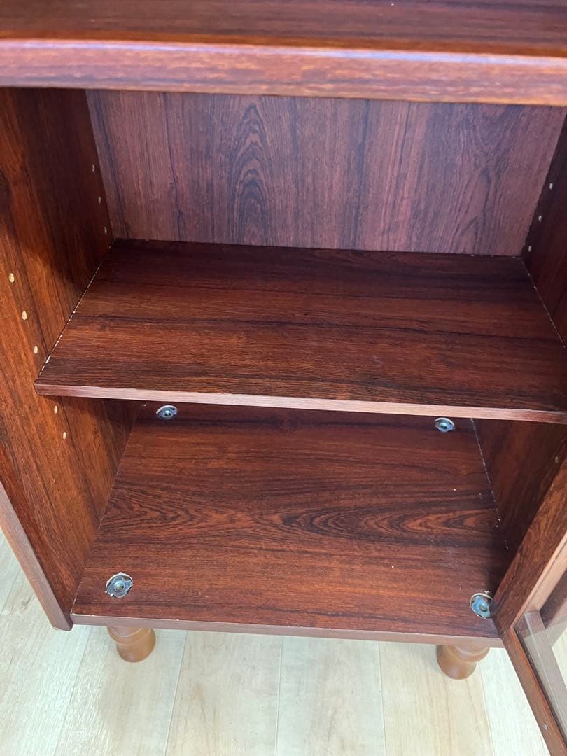 【昭和レトロ】サイドキャビネット　ガラスキャビネット　チェスト　アンティーク