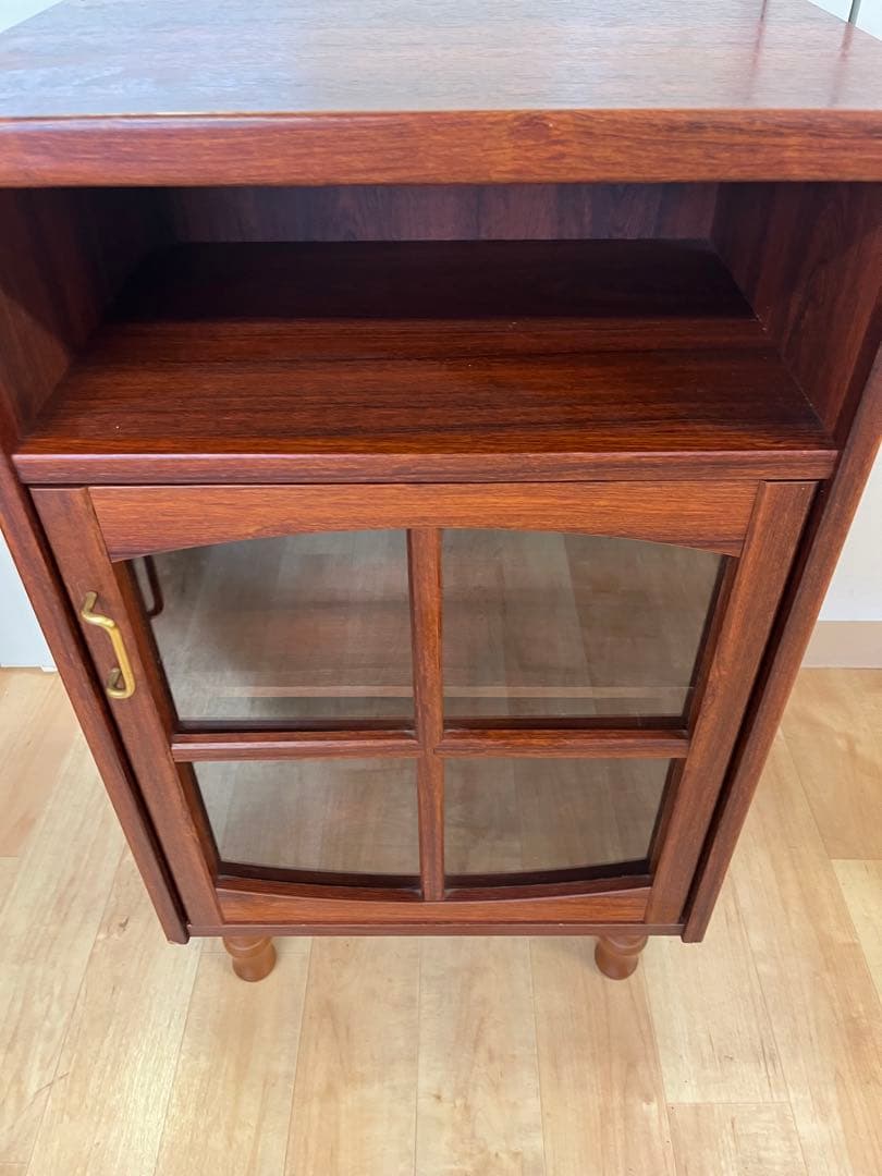 【昭和レトロ】サイドキャビネット　ガラスキャビネット　チェスト　アンティーク