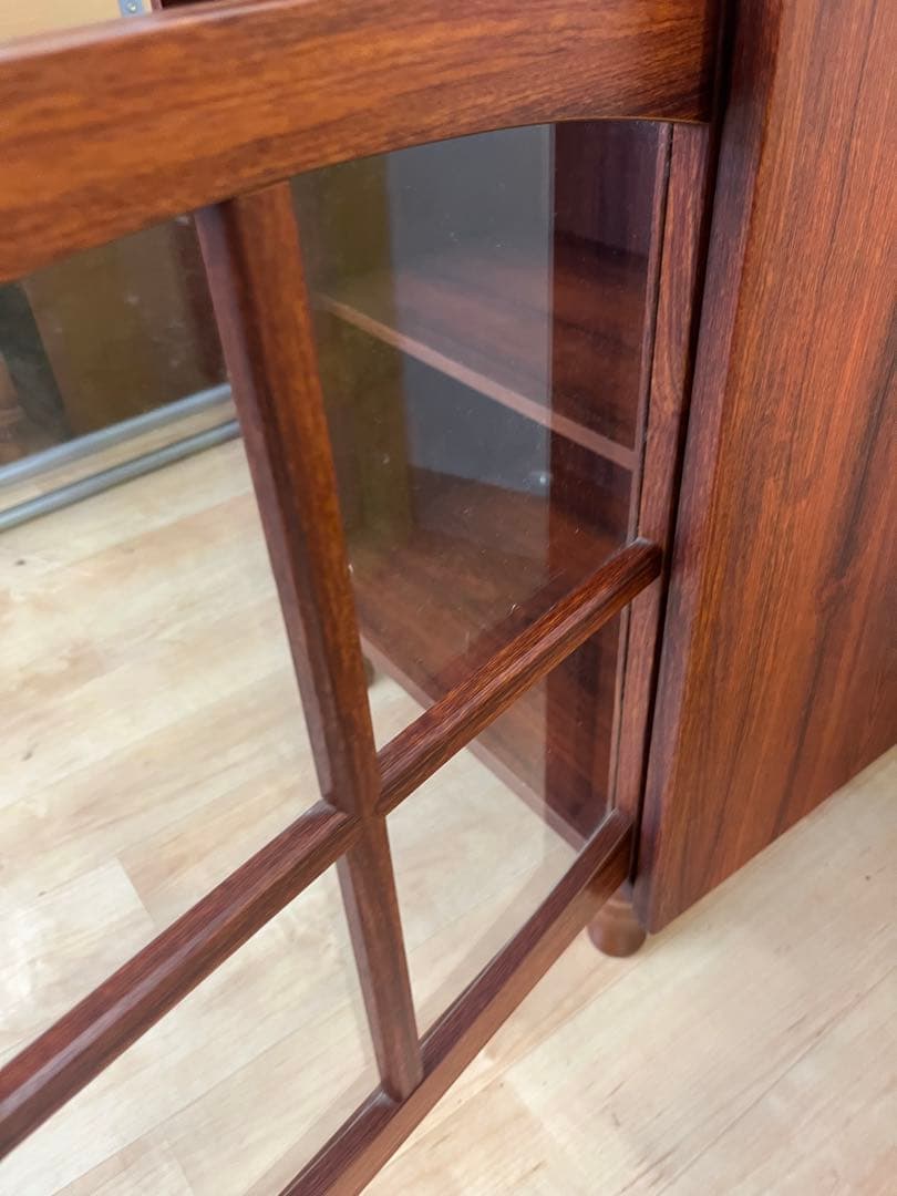 【昭和レトロ】サイドキャビネット　ガラスキャビネット　チェスト　アンティーク