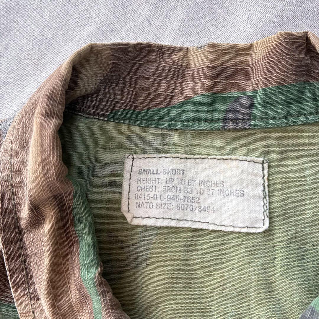 60s 70s 米軍 グリーンリーフカモ ジャングルファティーグ ジャケット S