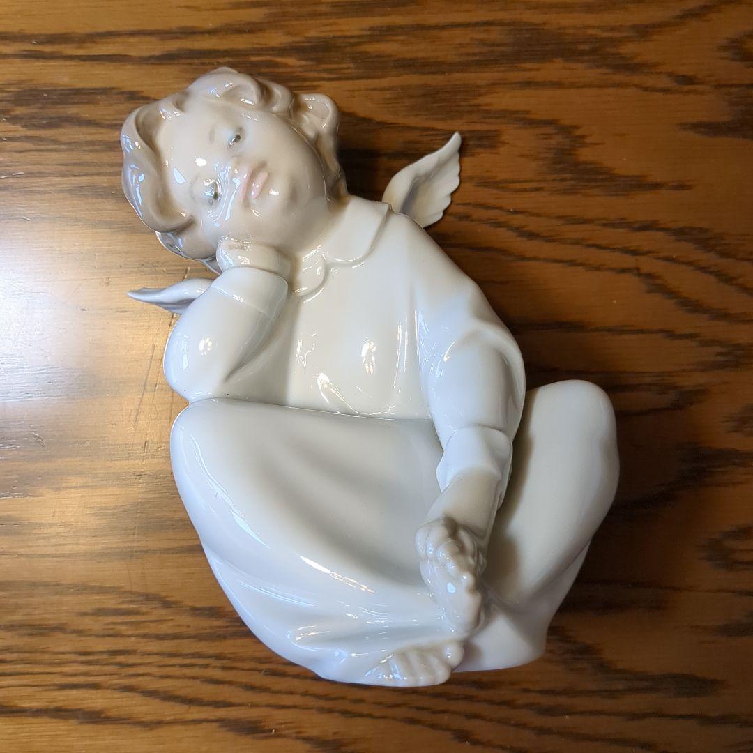 LLADRO リヤドロ 天使　置物「天使の考えごと（なんとかなるよ）」