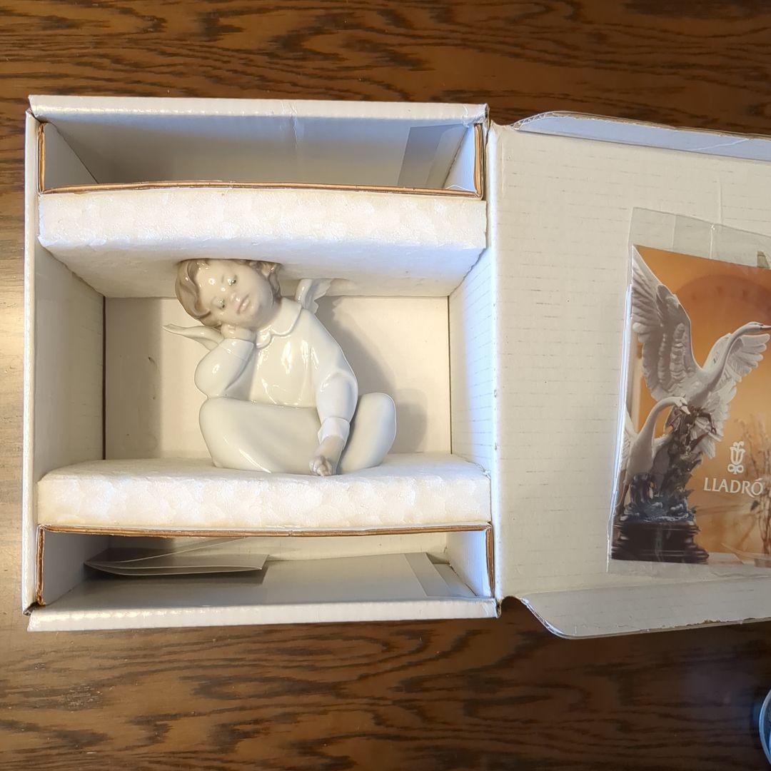 LLADRO リヤドロ 天使　置物「天使の考えごと（なんとかなるよ）」