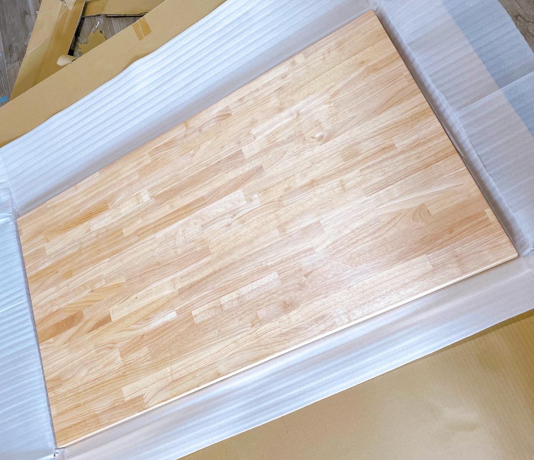 【KANADEMONO】デスク天板 ラバーウッドナチュラル 高級