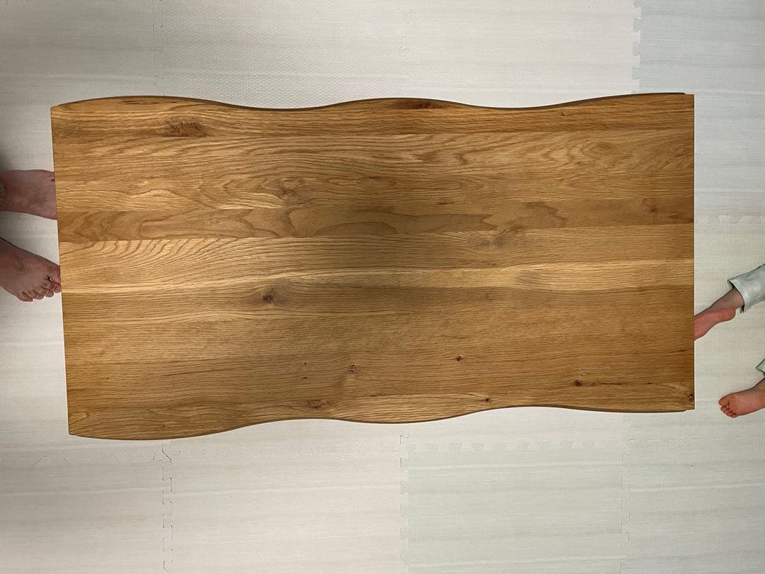 無垢材 波形デザイン センターテーブル